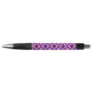 Caneta Harlequin Jester Purple Checkered Pattern