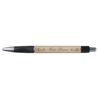 Caneta Ilustração de redemoinho floral elegante Burgundy