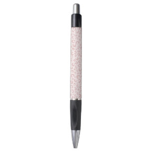 Caneta Impressão Animal Leopard Glitter Dourada Elegante