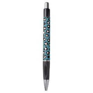 Caneta Impressão Animal, Leopardo Azul, Manchas de Chita,