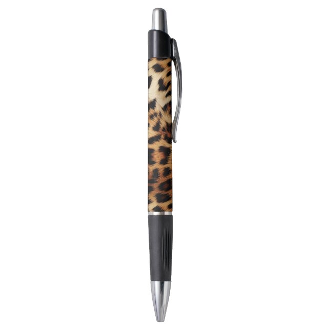 Caneta Impressão de leopardo marrom creme   (Parte Inferior (Vertical))
