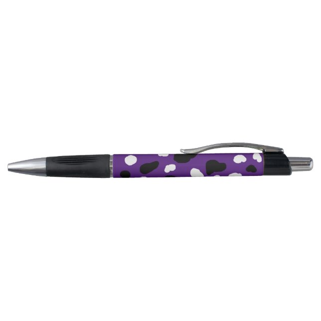 Caneta Impressão De Vaca Em Roxo, (Topo)
