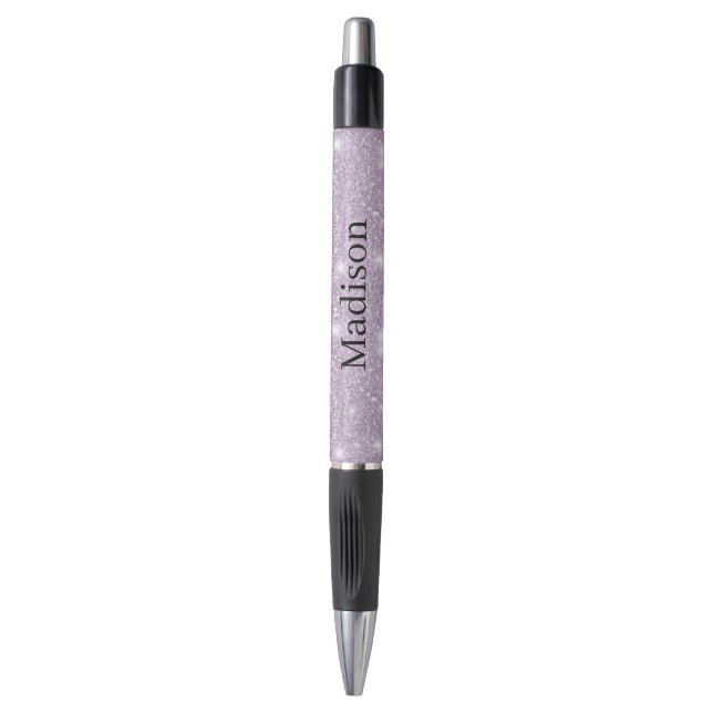 Caneta Lavanda Feminina Brilho Falso Brilhar (Frente Vertical)