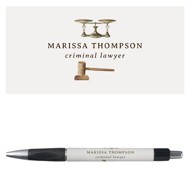 Caneta Legitimidade Legítima do Gavel (Law Scales Gavel Legal Antique Custom Name Pen)