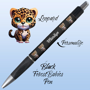 Caneta Leopardo, Gráfico de Cartoons de Gato Branco Única