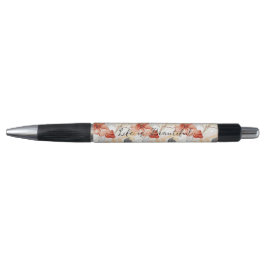 Caneta Linda feminina Peach Blue e White Floral