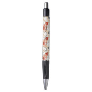 Caneta Linda feminina Peach Blue e White Floral