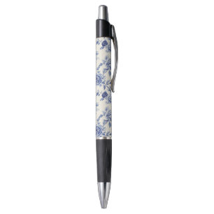 Caneta Lindas Flores Azuis