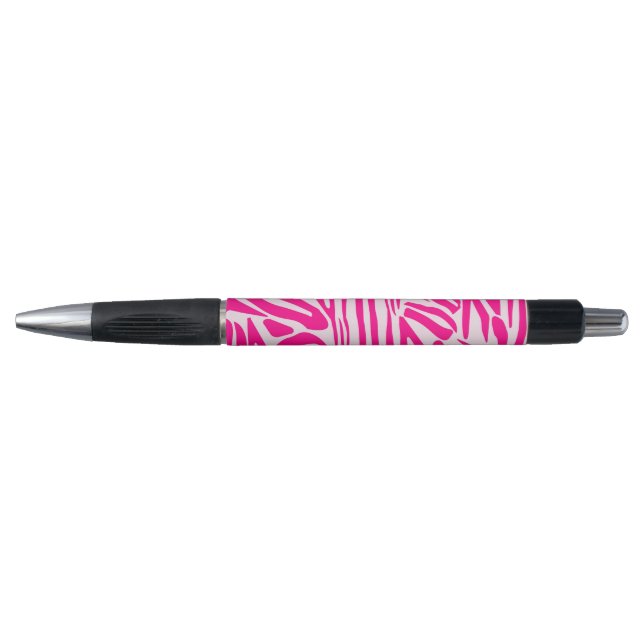 Caneta Listras de zebra rosa (Frente)