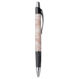 Caneta Listras Onduladas Rosa Bege