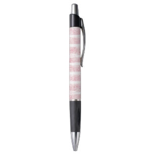 Caneta Listras Rosa Espelhadas