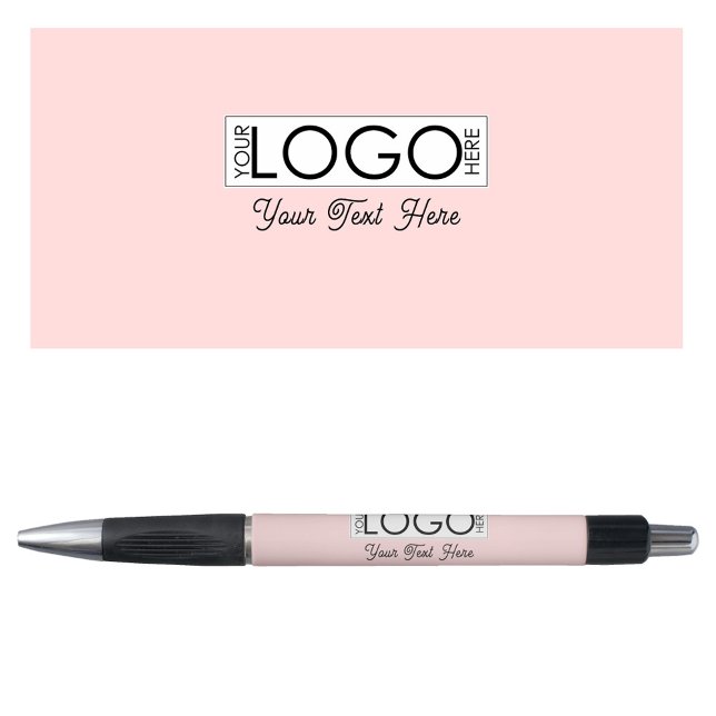 Caneta Logotipo comercial profissional Script retrorrefle (Professional Business Logo Retro Script Text Pink Pen)