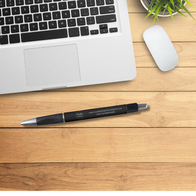 Caneta Logotipo corporativo preto (Criador carregado)