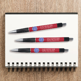 Caneta Logotipo e Texto Profissionais Simples Modernos