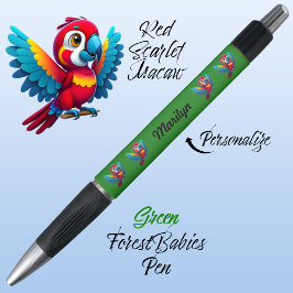 Caneta Macaw Parrot, Pássaro Tropical Safari Animal 🦜 Ve