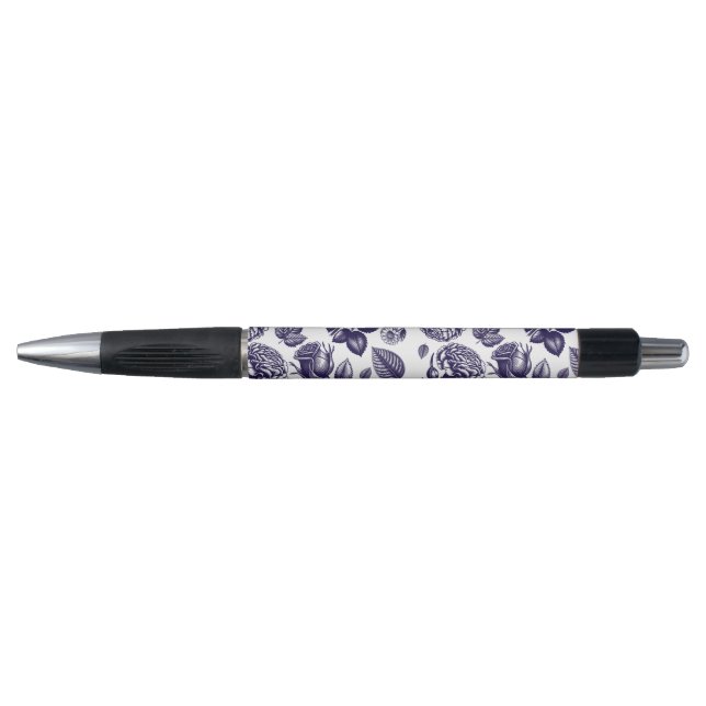 Caneta Marinho Blue Vintage Floral (Frente)