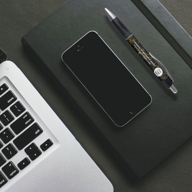 Caneta Mármore negro e dourado (Criador carregado)