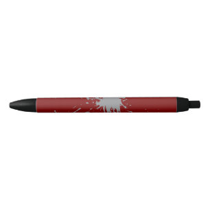 Caneta Marrom Prata Clássica Tinta Preta