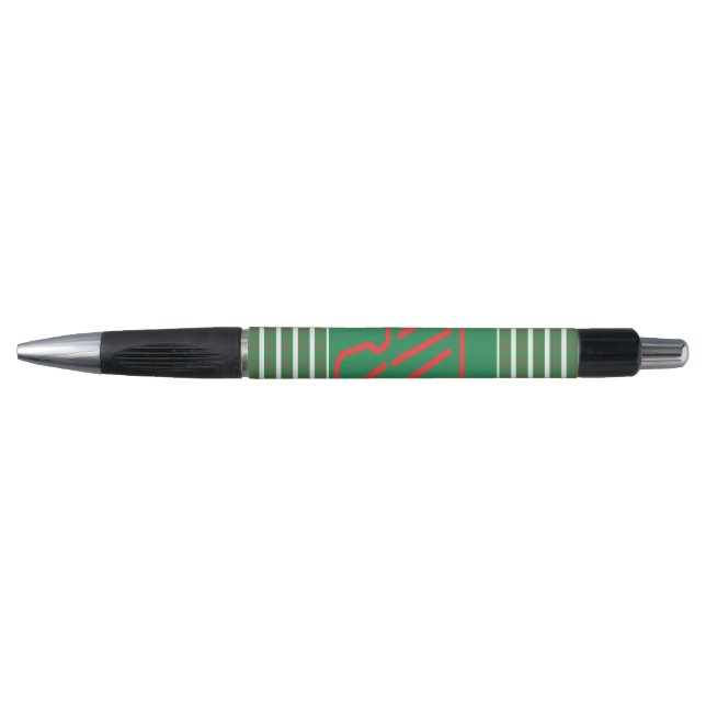 Caneta Meia de Natal Vermelha em Verde (Frente)