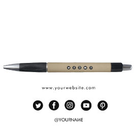 Caneta Mídia social do site de negócios minimalista da Kr
