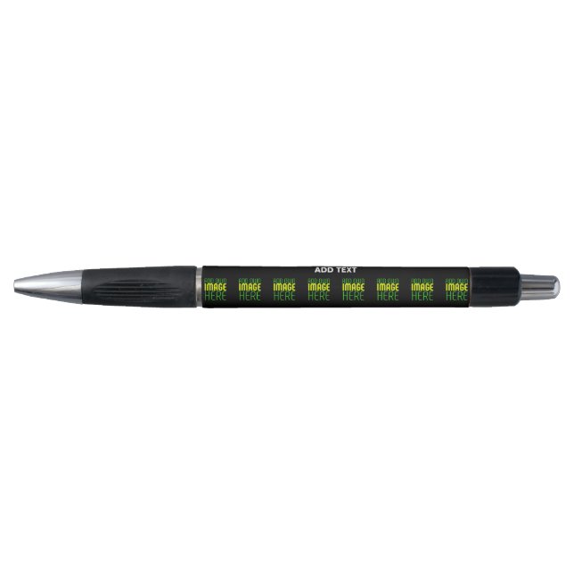 CANETA MODELO DE TEXTO DE IMAGEM PRETA SIMPLES EDITÁVEL M (Frente)