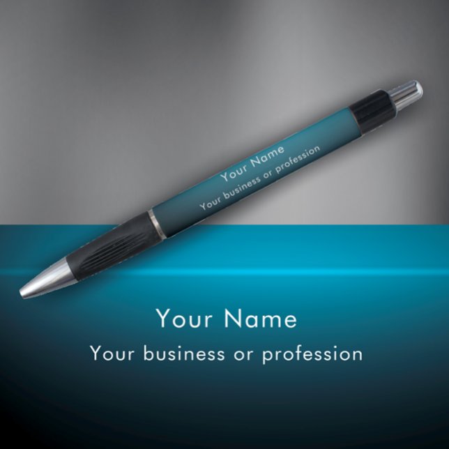 Caneta Modern Stylish Blue Custom Business Promotion Gift (Personalize this unique stylish business promotional pen. Add your name and company details.)