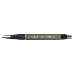 Caneta Moderna Personalizada Verde e Branco