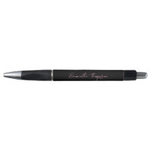 Moderno Chic Rosa Preto Script Minimalista