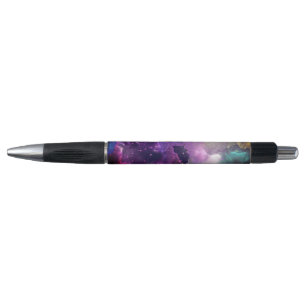 Caneta Nebulosa espacial rosa e roxo, estrelas Tinta alco