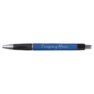 Caneta Nome da empresa Business Deep Blue e White Script