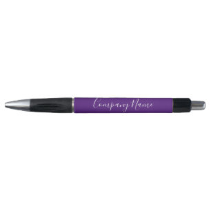 Caneta Nome da empresa Business Royal Purple White Script