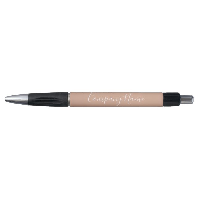 Caneta Nome da Empresa de Texto do Script Branco do Elega (Frente)