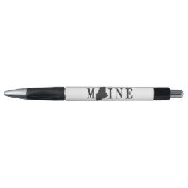 Caneta Nome de Maine com letra dada forma estado