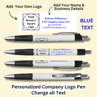 Caneta Nome personalizado Empresa telefone e-mail, Texto