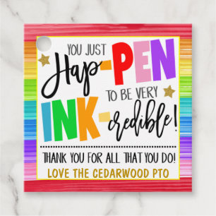 Caneta Obrigado Etiqueta do presente