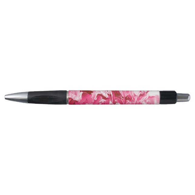 Caneta Ondas de Tinta Rosa abstrato (Frente)