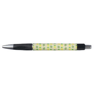 Caneta Padrão de Abacaxi de Verão Tropical e Folhas de