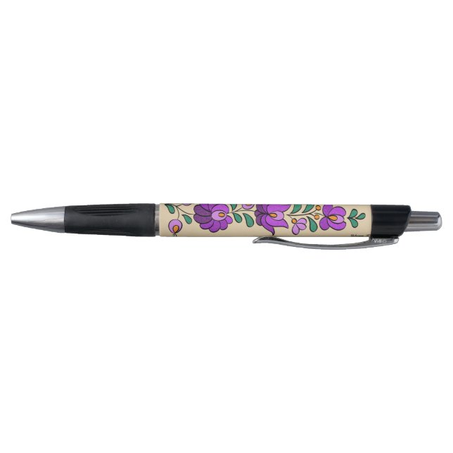 Caneta Padrão de bordado húngaro, "Matyó" - roxo (Parte Inferior)