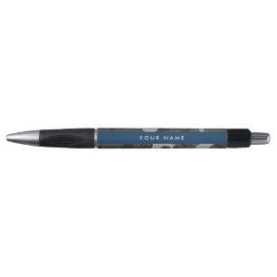 Caneta Padrão de Camuflagem Cinza, Seu nome, Personalize