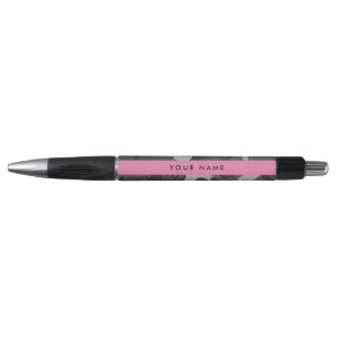 Caneta Padrão de Camuflagem Cinza, Seu nome, Personalize
