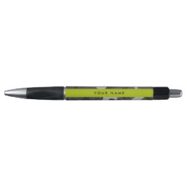 Caneta Padrão de Camuflagem Cinza, Seu nome, Personalize