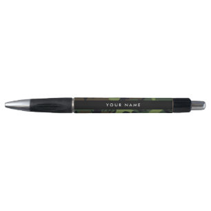 Caneta Padrão de Camuflagem Verde, Seu nome, Personalizar