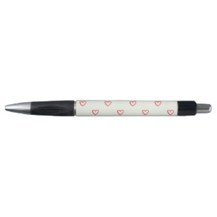 Caneta Padrão de Coração Vermelho, Fofo, Amor