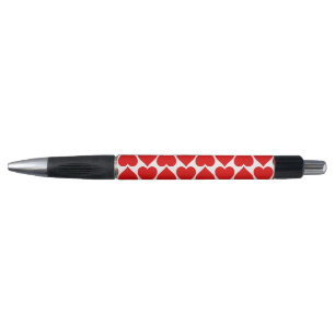 Caneta Padrão de Coração Vermelho, Romântico, Amor