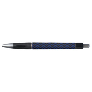 Caneta Padrão de diamante azul e preto