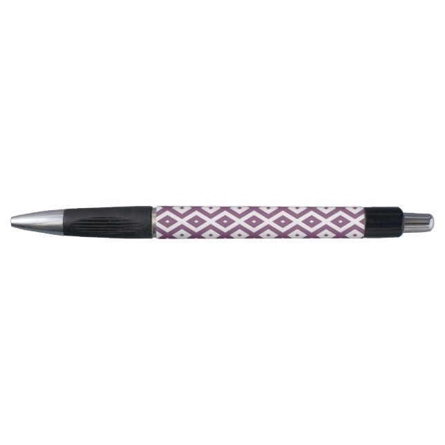 Caneta Padrão de diamante branco e Mauve (Frente)