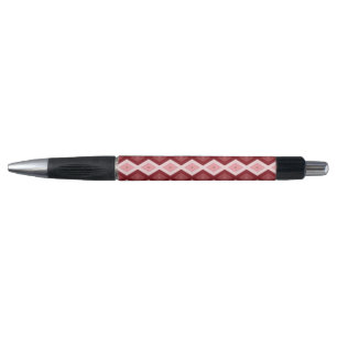 Caneta padrão de diamante vermelho
