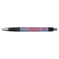 Padrão de Flor Azul e Rosa Snazzy Personalizado