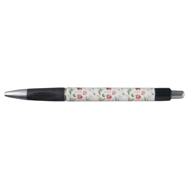 Caneta Padrão de Flor, Rosa (Frente)