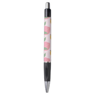Caneta Padrão de Fruta Laranja Pêssego Fofo Rosa
